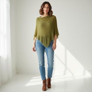 Stylish Green knit shawl